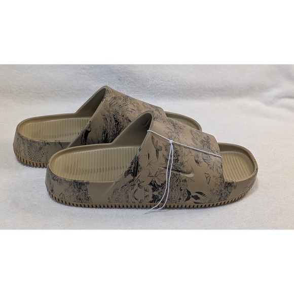 Nike Calm Slide Print Parachute Beige Brown, Anthracite Men\'s Sz 11, HQ1125-201 main image 4